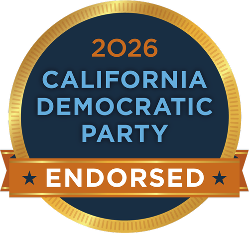 California Democratic Party endorsed badge