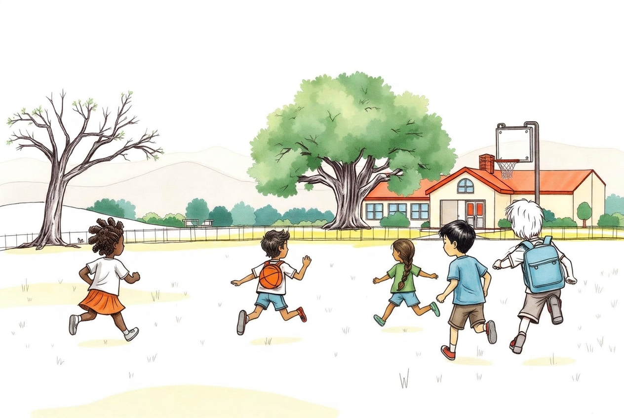 Hand-drawn watercolor illustration for the Well-Being priority